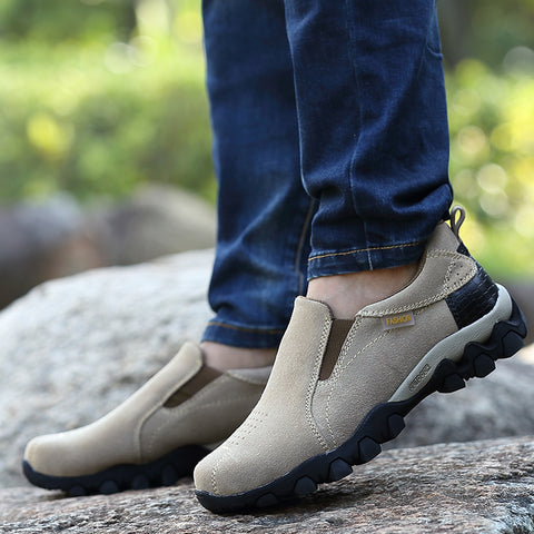Rubber Leather Hiking Shoes